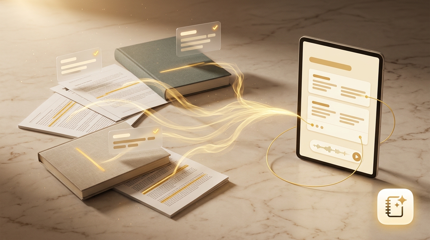 NotebookLM verwandelt eigene Quellen wie PDFs und Bücher in belegte Antworten und einen Audio-Overview